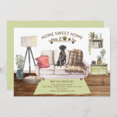 Black Lab Hond Bewegende Aankondiging (Voorkant / Achterkant)