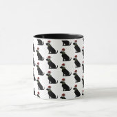 Black Lab Hond Kerst Kerstman Hoed Holly Fun Mok (Midden)