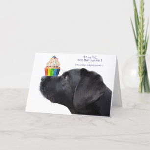 Black Lab Ik hou van je Kaart - Dog I Love You