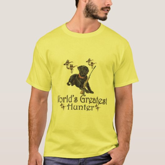 Black Lab jaagt mannen shirten T-shirt (Voorkant)