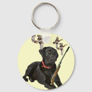 Black Lab jaagt Sleutelhanger
