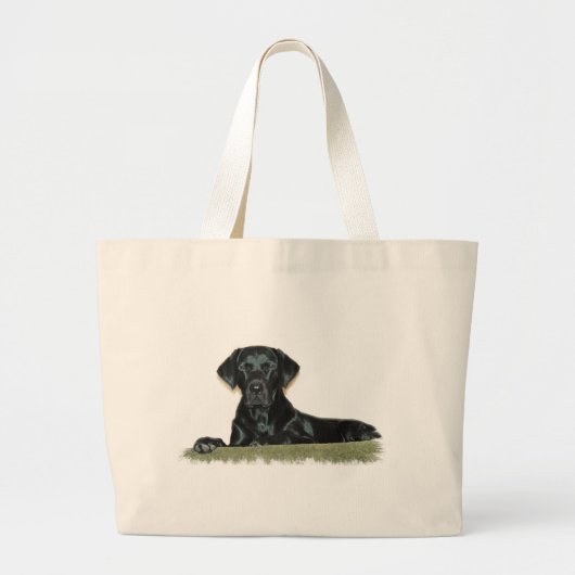 Black Lab Jumbo Canvas tas (Voorkant)