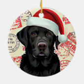Black lab keramisch ornament (Achterkant)