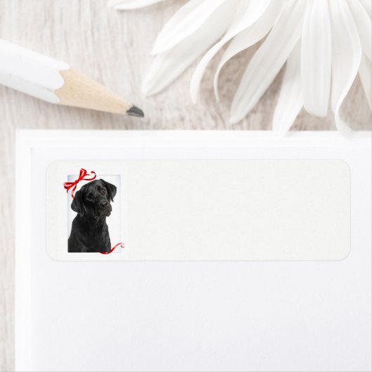 Black Lab Kerst retour adreslabels Etiket (Insitu)