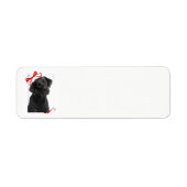Black Lab Kerst retour adreslabels Etiket (Voorkant)