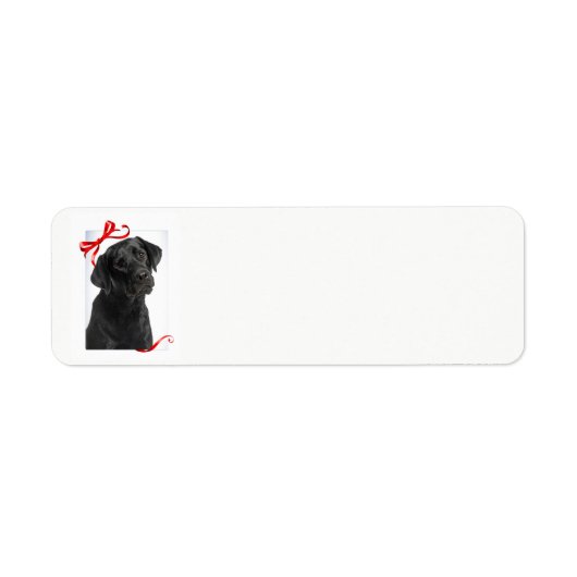 Black Lab Kerst retour adreslabels Etiket (Voorkant)