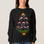 Black Lab kerstboom Hondenliefhebber Xmas Funny Cu Trui (Voorkant)