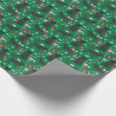 Black Lab kersthond Cadeaupapier (Hoek)