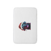 Black Lab Kerstmagie_ Labrador in Santa Hat Badmat (Voorkant Verticaal)