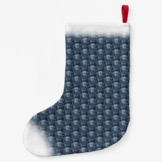 Black Lab Kerststop Aangepaste hond stoppen Kleine Kerstsok (Achterkant)