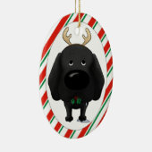 Black Lab kerstversiering Keramisch Ornament (Rechts)