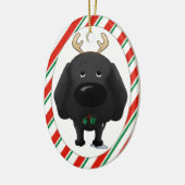 Black Lab kerstversiering Keramisch Ornament (Links)