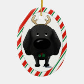 Black Lab kerstversiering Keramisch Ornament (Voorkant)