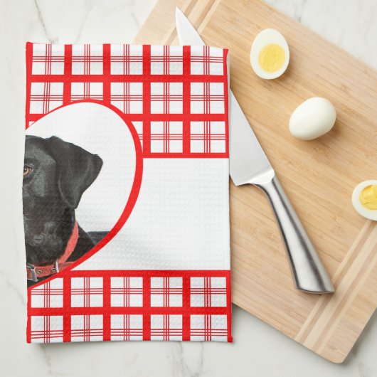 Black Lab Kitchen Towel Theedoek (Quarter Fold)