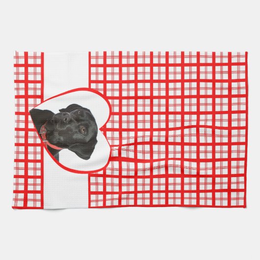 Black Lab Kitchen Towel Theedoek (Horizontaal)