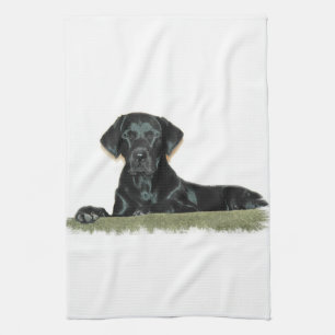 Black Lab Kitchen Towel Theedoek