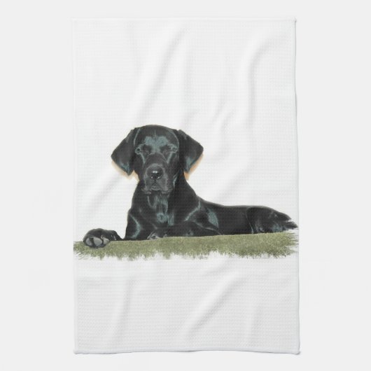 Black Lab Kitchen Towel Theedoek (Verticaal)