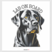 Black Lab | Lab aan boord Sticker (Vel)