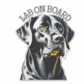 Black Lab | Lab aan boord Sticker (Voorkant)
