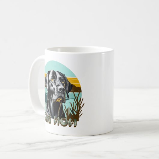 Black Lab | Lab Moeder Hond gepersonaliseerd Koffiemok (Voorkant links)