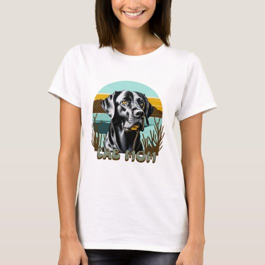 Black Lab | Lab Mom-Hondenliefhebber T-shirt (Voorkant)