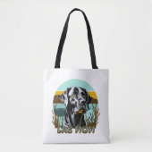 Black Lab | Lab Mom-Hondenliefhebber Tote Bag (Voorkant)