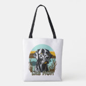 Black Lab | Lab Mom-Hondenliefhebber Tote Bag (Achterkant)