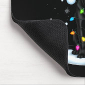 Black Lab Labrador Christmas Dog Reindeer Lights P Muismat (Hoek)