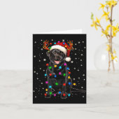 Black Lab Labrador Christmas Tree Light Pajama Dog Kaart (Gele Bloem)