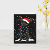 Black Lab Labrador Christmas Tree Light Pajama Dog Kaart (Gele Bloem)
