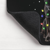 Black Lab Labrador Christmas Tree Light Pajama Dog Muismat (Hoek)