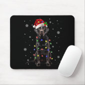Black Lab Labrador Christmas Tree Light Pajama Dog Muismat (Met muis)