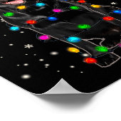 Black Lab Labrador Christmas Tree Light Pajama Dog Poster (Hoek)