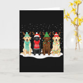 Black Lab Labrador Dog Christmas Crew Matching Fam Kaart (Gele Bloem)