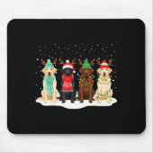 Black Lab Labrador Dog Christmas Crew Matching Fam Muismat (Voorkant)
