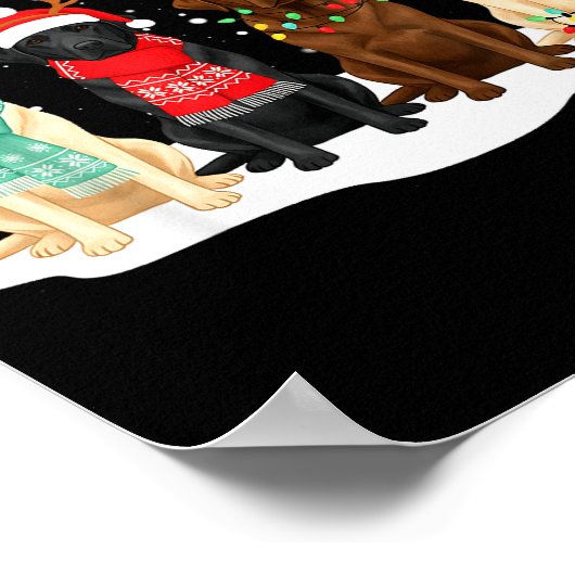 Black Lab Labrador Dog Christmas Crew Matching Fam Poster (Hoek)