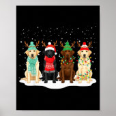 Black Lab Labrador Dog Christmas Crew Matching Fam Poster (Voorkant)