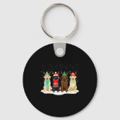 Black Lab Labrador Dog Christmas Crew Matching Fam Sleutelhanger (Voorkant)