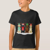 Black Lab Labrador Dog Christmas Crew Matching Fam T-shirt (Voorkant)