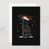 Black Lab Labrador Dog Christmas Lights Xmas Santa Kaart (Voorkant / Achterkant)