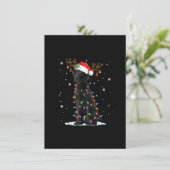 Black Lab Labrador Dog Christmas Lights Xmas Santa Kaart (Staand voorkant)