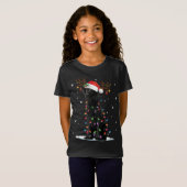 Black Lab Labrador Dog kerstlampjes Kerstmis T-shirt (Voorkant volledig)