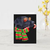 Black Lab Labrador Dog Owners Christmas Xmas Holid Kaart (Gele Bloem)
