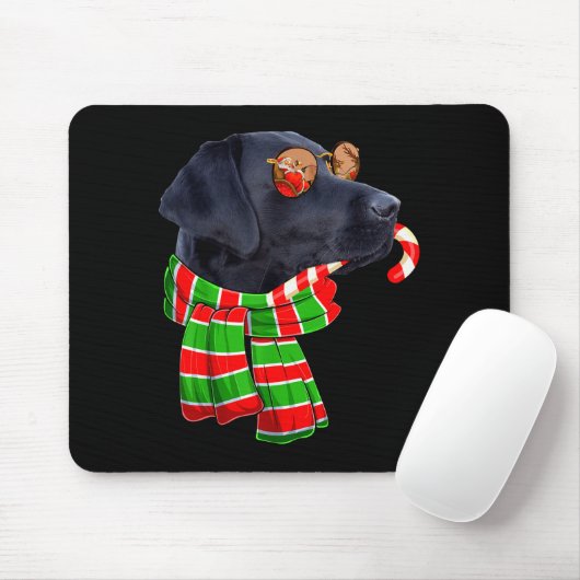 Black Lab Labrador Dog Owners Christmas Xmas Holid Muismat (Met muis)
