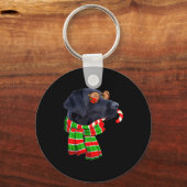 Black Lab Labrador Dog Owners Christmas Xmas Holid Sleutelhanger (Voorkant)