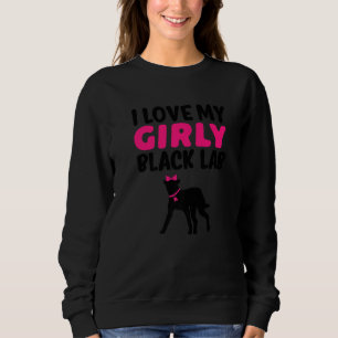 Black Lab Labrador Funny Girl Dog Pup Gender Revea Trui