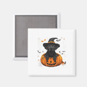 Black Lab Labrador Pompoen Halloween Thanksgiving Magneet (Voorkant / Achterkant)