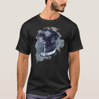 Black Lab Labrador Retriever Dog met bril Dog T-shirt