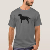Black Lab Labrador Retriever Hondenras Silhouette T-shirt (Voorkant)
