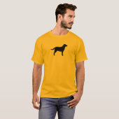 Black Lab Labrador Retriever Hondenras Silhouette T-shirt (Voorkant volledig)